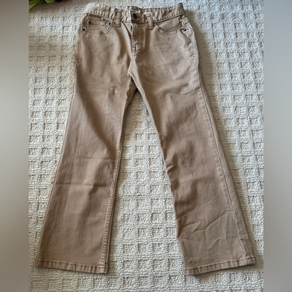 Cat & Jack stretch denim/jeans/khaki pants with adjustable sides in size 8